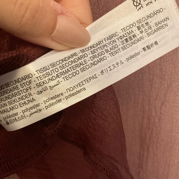 NWOT Zara burgundy blouse size medium featured on SS - Picture 10 of 10